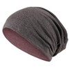 Hatstar Long Slouchy Beanie, 2-in-1 Reversible Jersey Hat in 45