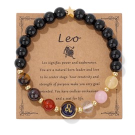 Zodiac Bracelets for Women Spirit Bracelet Manifestation 12 Constellations Healing Crystal Stone Beads Bracelet Birthday Zodiac Gifts Horoscope Spiritual Bracelet