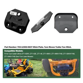 703-12302-0637 Lawn Mower Hitch for Cub Cadet ZT1 and ZT2 Heavy Duty Towing Hitch and Zero Turn Mower Accessories 710-1238 Screw Compatible for Lawn Mower and Trailer Hitch