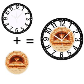 Modern Minimalist 25cm Circular Iron Wall Clock Battery Operatedsheet size: 10 inch, color: Black