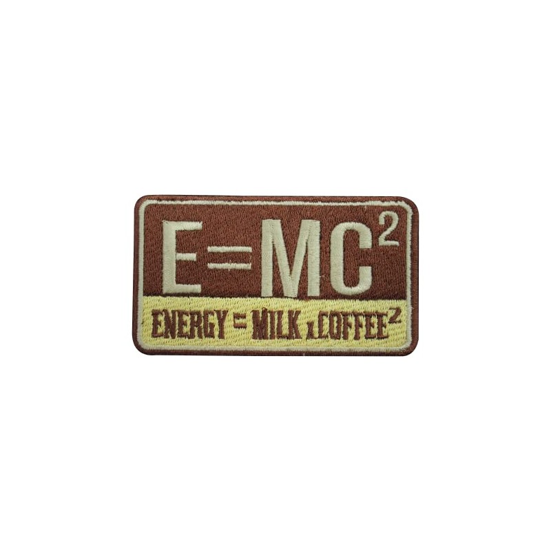 E=MC2 Energy Milk Coffee Patch, Coffee Lover Patch, Funky Patch