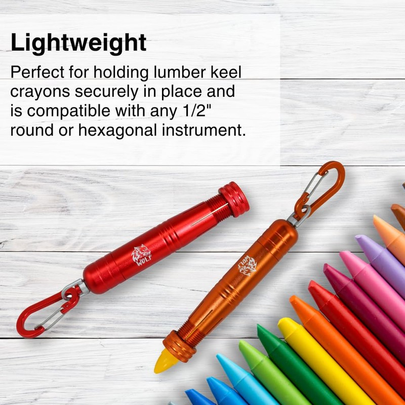 WOLF Metal Lumber Keel Crayon Holder | ½’’ Round or