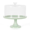 Martha Stewart Highbrook 10 Inch Jadeite Cake Stand with Glass