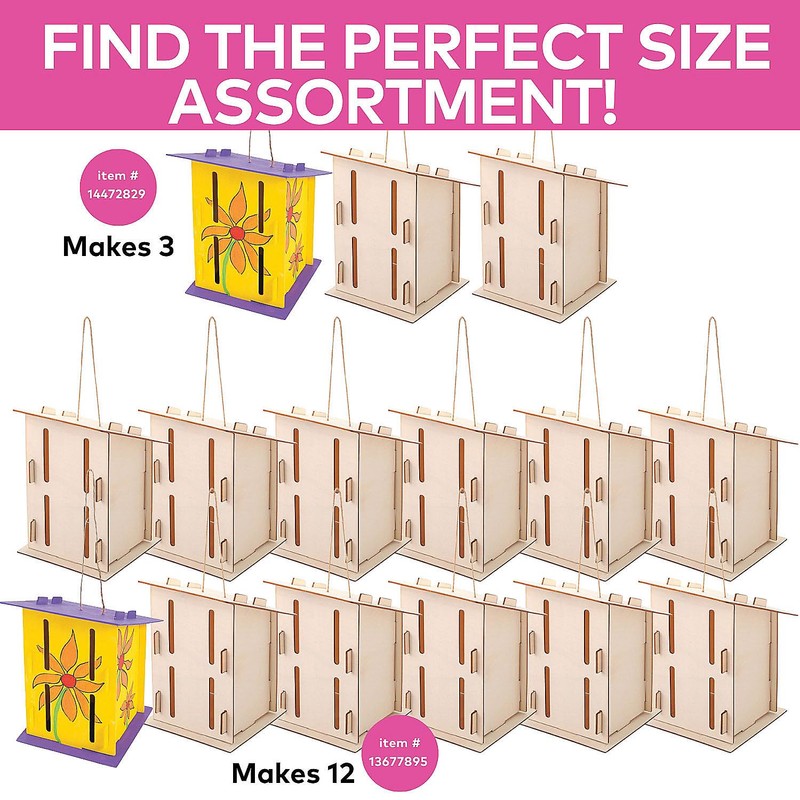 Fun Express Butterfly House Kits for Kids, Makes 12 -