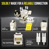 AMPCOM CAT7A Keystone Jack Ratchet Zip-tie Design, 10Gbps 1000Mhz Shielded