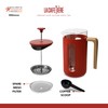 La Cafetière Pisa Stainless Steel Cafetière, Three Cup, Red, Gift