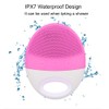 Electric Ultrasonic Silicone Cleansing Device Facial Cleaner Beauty Instrument (Pink)