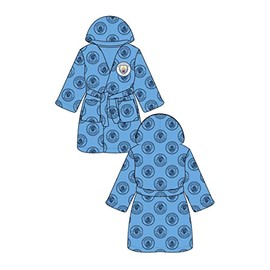 TDP Textiles Kids Man City FC Football Dressing Gown Bath Robe Boys Girls - 11-12 Years (Z01)
