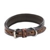 Unique Leather Dog Collar with Hand-Carved Stamping Patterns / Ornaments