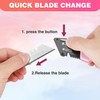 WORKPRO Folding Utility Knife, Quick Change Box Cutter, Pink Razor