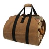 Waxed Canvas Waterproof Large Portable Firewood Holder Bag Log Carrier