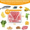 12Pcs Bolsas Reutilizables para Alimentos Herméticas y Ecológicas (Naranja, 28x26cm)