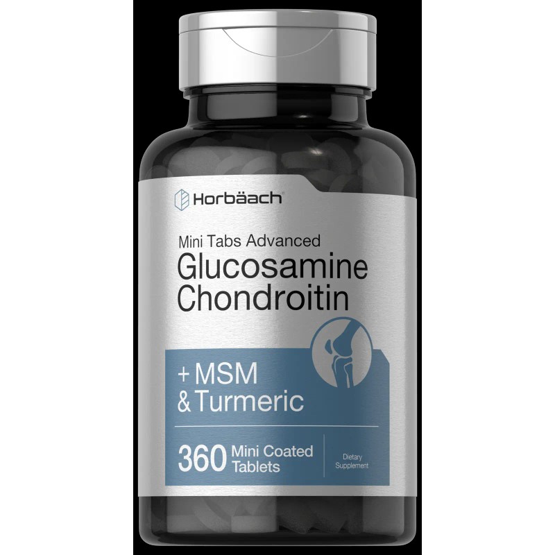 Horbäach Glucosamine Chondroitin MSM Plus Turmeric | 360 Tablets |