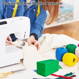 Sewing Machine Needle Organizer - Holds 9 Needle Sleeves,Compact Storage Box for Sewing Accessories and Quilting Supplies