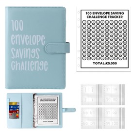 100 Envelope Saving Challenge, Budget Planner German, A5 Household Planner with Envelopes, Easy and Fun Way to Save €5050, Budget Binder for Couples, Offices, Home, School