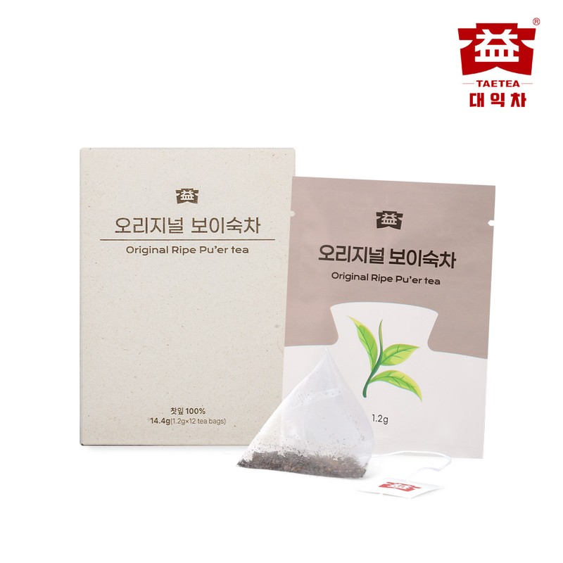 대익보이차 오리지널 보이숙차 티백 1.2g 12개입 Daekyung Original Pu-erh Tea