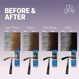 No Gray Quick Fix, 1N Black, Instantly Hide Gray, Silver & White Hair, Easy to Use Applicator, Compact & Travel Friendly, Vegan & Cruelty Free