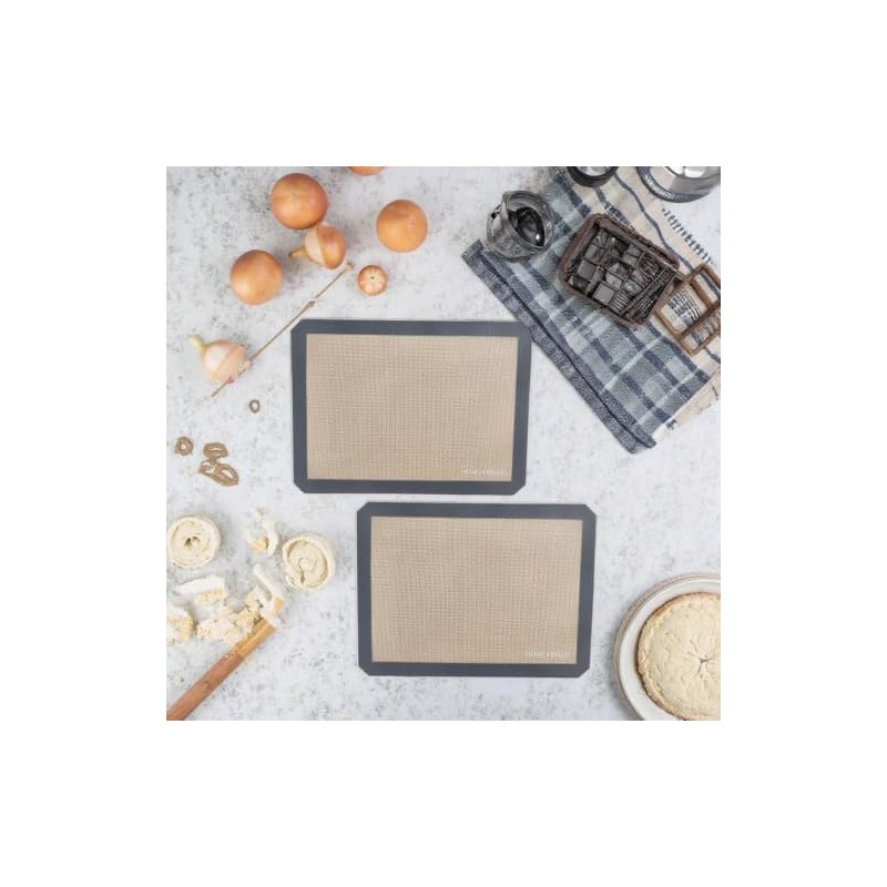 Home Crave, Silicone Baking Mat, Reusable Silicone Oven Baking Sheet,