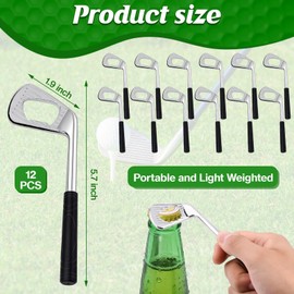 12 Pcs Golf Club Bottle Opener, Groomsmen Gifts Novelty Accessory for Golf Fans and Beer Drinkers, Daily Use Tool for Home Bar, Party Prep, Outdoor Picnics?Zinc Alloy