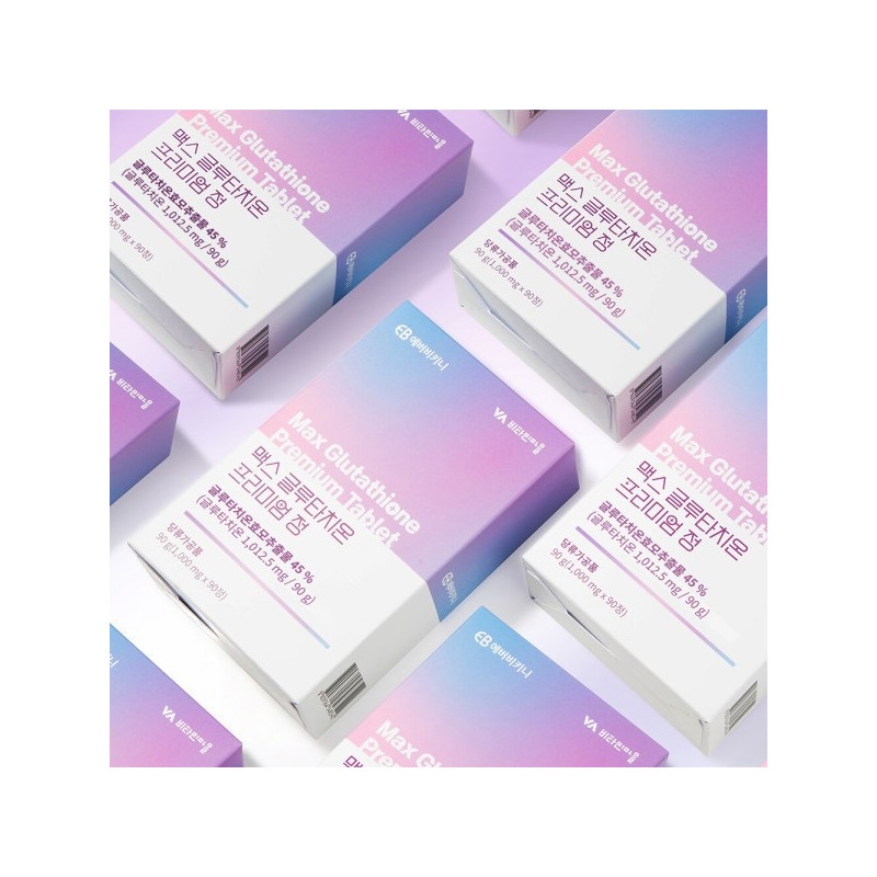 Max Glutathione Premium Tablets, 2 boxes (180 tablets), 6-month supply