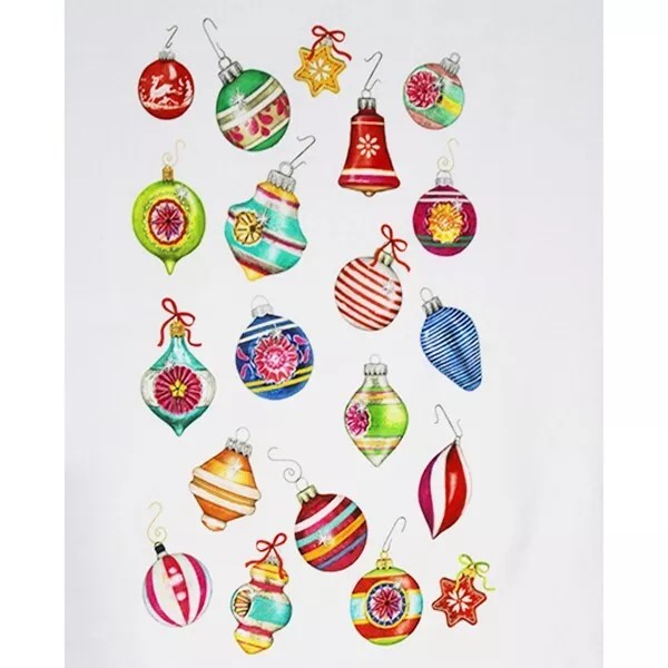 Mary Lake-Thompson Scattered Christmas Ornaments Flour Sack Towel & Notepad