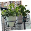 Levemolo Balcony Hanging Planter Baskets Durable Metal Railing Planter Stand