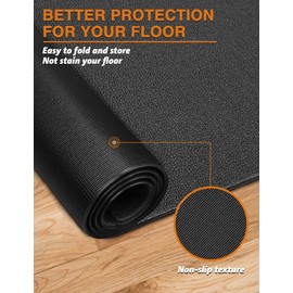 Treadmill Mat,78" x 36",6mm Thickness Exercise Equipment Mat for Carpet Hardwood Floors, Compatible with Walking Pad,Spin Bike,Elliptical Trainer,Rowing Machine