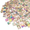500 g Ice Jade Mosaic Tiles, 1.5 cm, Square Glass
