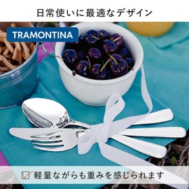 Tramontina 63965/070 Teaspoon, Continental, 5.5 inches (14 cm), All Stainless Steel, Dishwasher Safe, Durable, Lightweight, Made in Brazil
