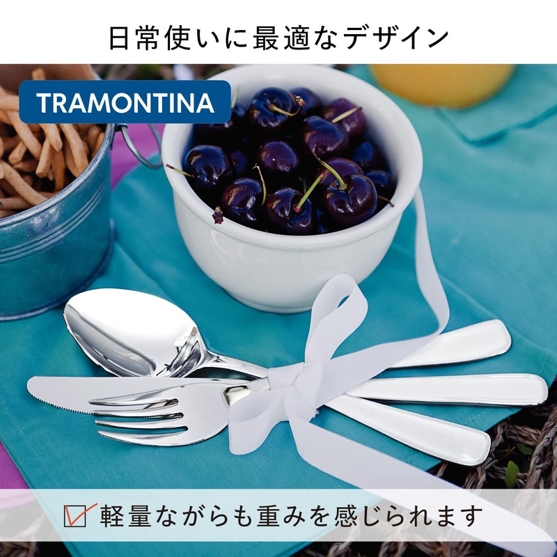 Tramontina 63965/070 Teaspoon, Continental, 5.5 inches (14 cm), All Stainless