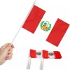 Anley Peru Mini Flag 12 Pack - Hand Held Small