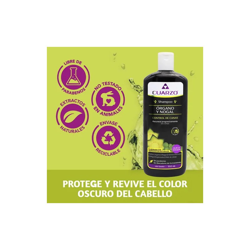 Shampoo Organo Y Nogal Cuarzo 550ml