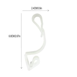 16 Giant Christmas Gutter Hooks Weatherproof Plastic for Hanging Outdoor Christmas String Lights, Fairy Lights or Rope Lights Gutter Clips - (Clear)