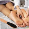 Baluue 2pcs Wooden Handle Foot File Exfoliating Dead Skin Remover