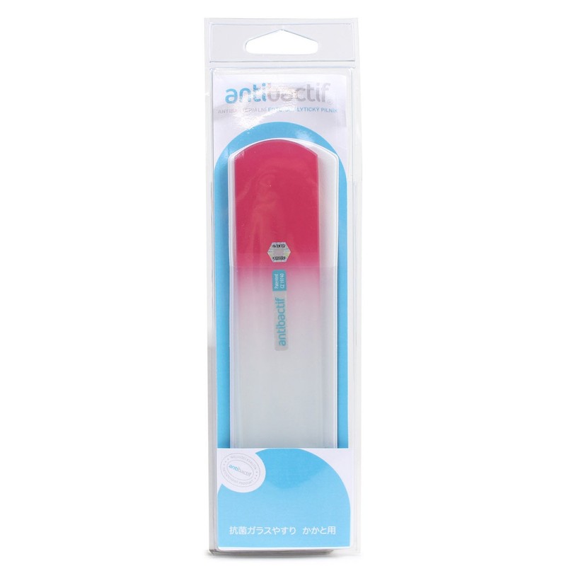 Brajek 82SYP183 Antibactif Glass Heel File Antibacterial Pink