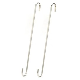 LuoQiuFa 2 Pcs Extra Large S Shaped Hooks 16 inch, Heavy Duty Long S Hooks for Hanging Plant Extension Hooks for Closet,Garden,Indoor Outdoor Uses(Silver)