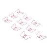 100 Pcs Shaped Paper Clips Pink Butterflies Shape Metal Cute
