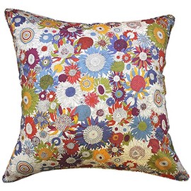 DDintex FLORET LONDON Cushion Cover, Small Susanna, Brown, 17.7 x 17.7 inches (45 x 45 cm), Liberty Print