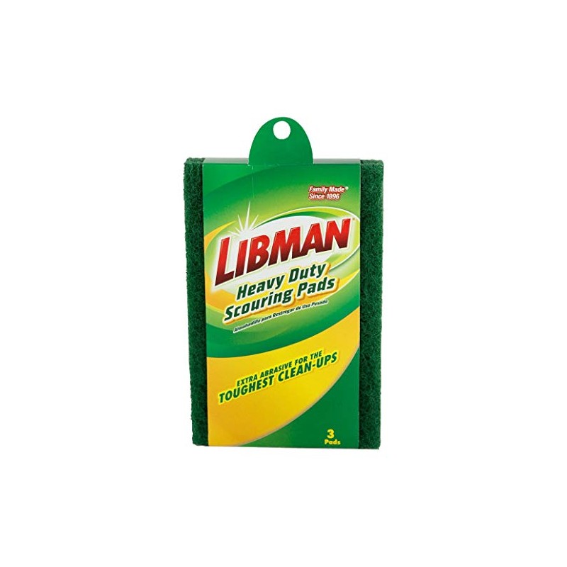 Libman 66 Heavy Duty Scouring Pads, 7" Scrub Surface