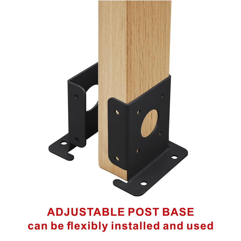 Wpbhk 8 Pcs Wood Fence Pergola Post Base Brackets kit