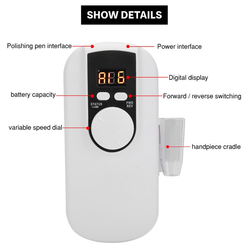 35000RPM Portable Nail Drill Machine Electric Nail Grinding Polisher Manicure
