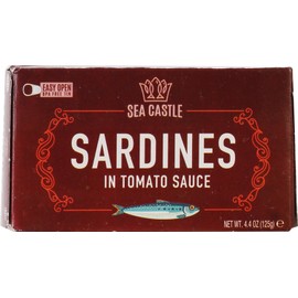 Sea Castle Sardines in Tomato Sauce, 4.4oz (12 Pack)