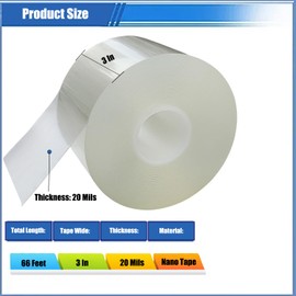 Window Weather Sealing Tape 3 in x 66 FT Weather Stripping Weatherproof Draft Stopper Clear Window Insulation Tape for Doors Windows Garages RVs Energy Saving Kit