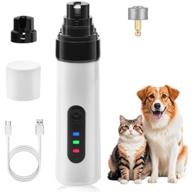 Ntrjtrss Krallenschleifer für Hunde, Elektrische Nagelfeile Hunde USB Wiederaufladbar Krallen Schleifer Hunde Superleise Hundepfotenschleifer für Große, Mittelgroße und Kleine Hunde und Katzen