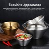 304 Stainless Steel Salad Bowl Double Layer Metal Round Bowl