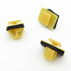 VVO Fasteners Plastic Side Body Moulding Strip Trim Clip, Yellow (Pack of 10)
