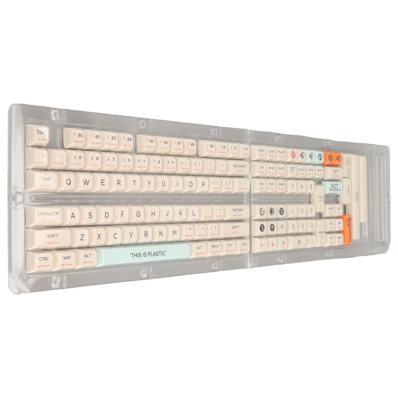 Keyboard Keycaps Orange Blue Beige 128 Keys PBT Theme XDA