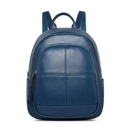 DEEVORCA Women Backpack Fashion Backpack for Ladies Anti Theft Rucksack Retro Small Rucksack for Women Outing Women Daypack Ladies Casual Backpack Women's Backpacks Waterproof PU leather Blue