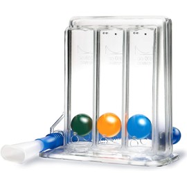 Lung Capacity Training, 3-Ball Spyrometer, Respiratory Muscles, Strengthens Lung Function, Exercise, Breathing Exercise, Includes 1 Instruction Video