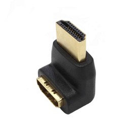 SatelliteSale Digital HDMI Male to Female Right Angle 4K HDR PVC Black Adapter 270 Degree